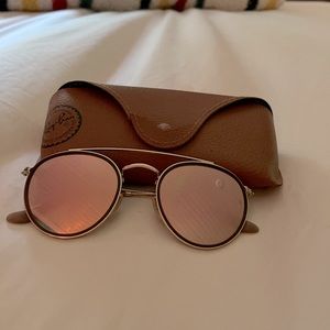 RayBan Polished Gold Double Bridge Sunglasses - Never Worn